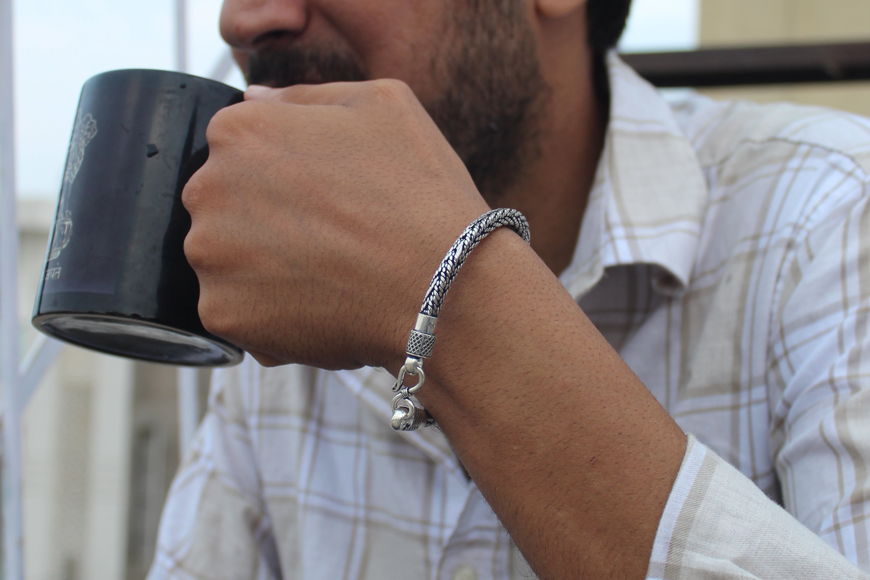 Silver Alpha Men's Bracelet